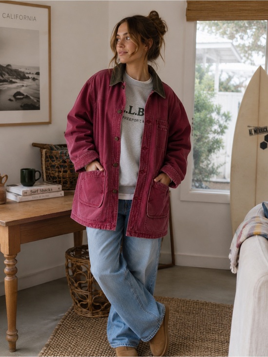 L.L. Bean Jackets & Blazers - Vintage L.L.Bean Cranberry Barn Coat | Corduroy Collar | Made in USA